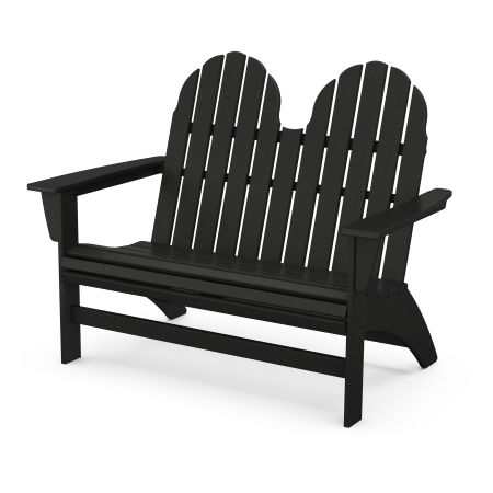 POLYWOOD Vineyard 48" Adirondack Bench in Black