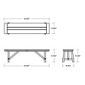 Thumbnail for Rustic Farmhouse 60" Backless Bench
