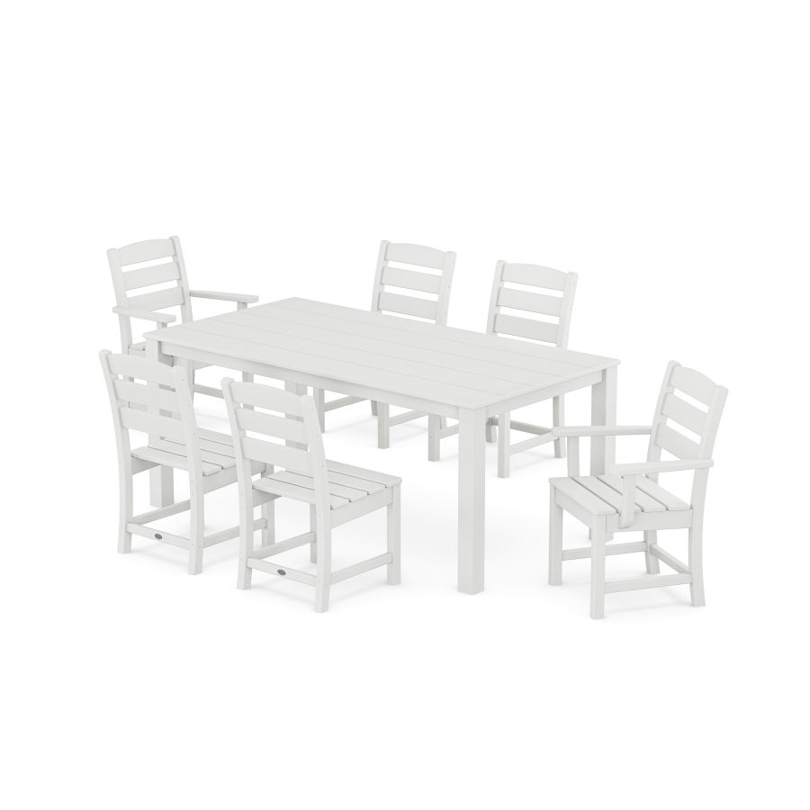 POLYWOOD Lakeside 7-Piece Parsons Dining Set in White