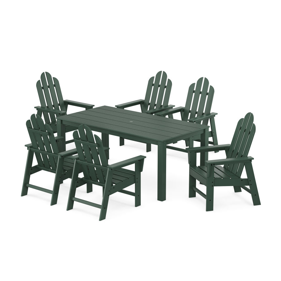 POLYWOOD Long Island 7-Piece Parsons Dining Set in Green