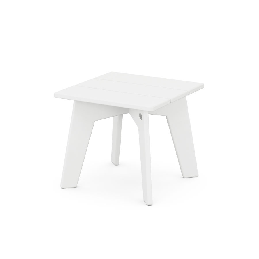 POLYWOOD Riviera Modern Side Table in White