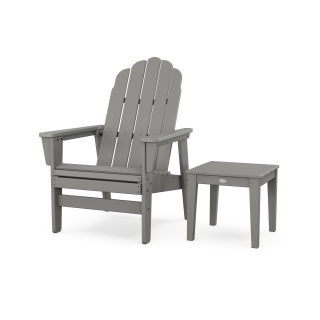POLYWOOD Vineyard Grand Upright Adirondack Chair with Side Table