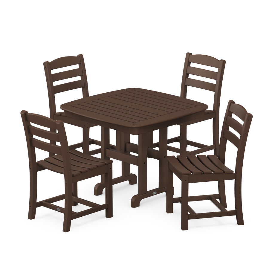 POLYWOOD La Casa Café 5-Piece Side Chair Dining Set in Mahogany