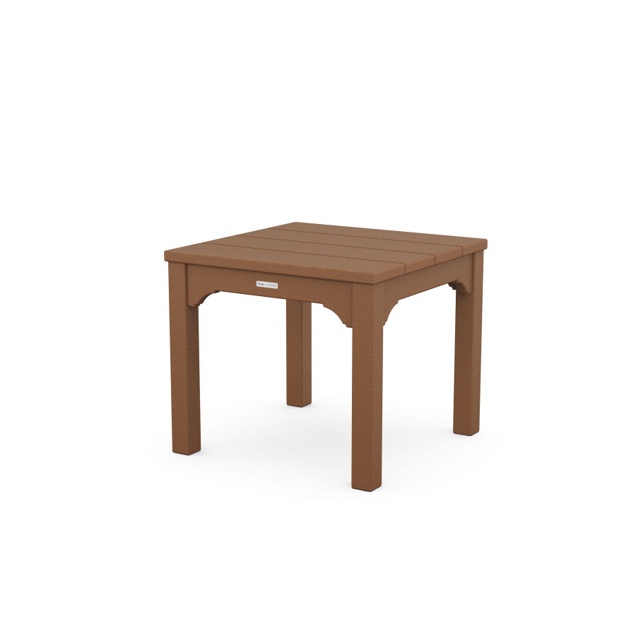 POLYWOOD Chinoiserie End Table in Teak