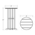 Thumbnail for Contempo 24" Round Bar Table