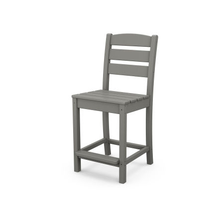 POLYWOOD Lakeside Counter Side Chair in Slate Grey