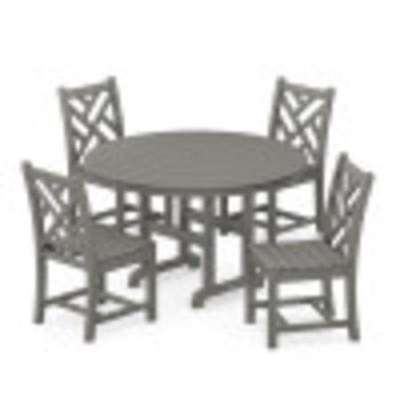 Chippendale 5-Piece Round Side Chair Dining Set