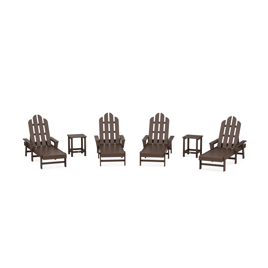 POLYWOOD Long Island Chaise 6-Piece Set in Mahogany