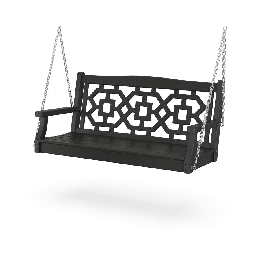 POLYWOOD Chinoiserie 48” Swing in Black