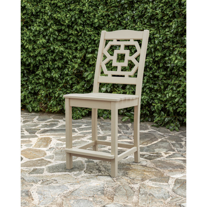 POLYWOOD Chinoiserie Counter Side Chair