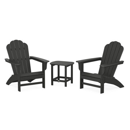 Country Living Adirondack Chair 3-Piece Set in Black