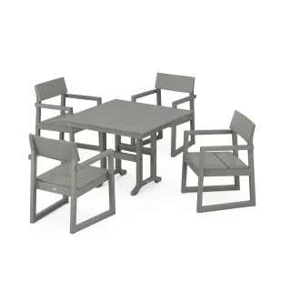 POLYWOOD EDGE 5-Piece Farmhouse Dining Set