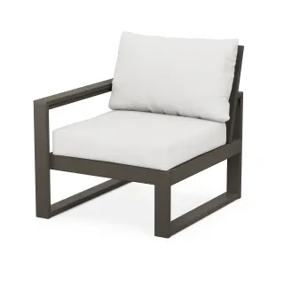 POLYWOOD EDGE Modular Left Arm Chair in Vintage Finish