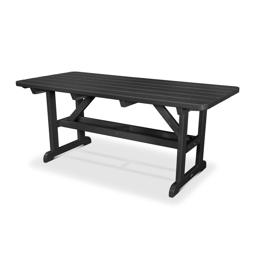 POLYWOOD Park 33" x 70" Picnic Table in Black