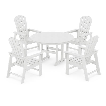 5-Piece Dining Set in White