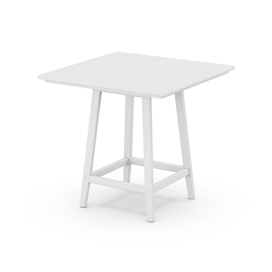 POLYWOOD Studio 30" Square Bistro Table in White