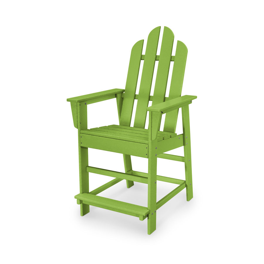 POLYWOOD Long Island Counter Chair in Lime