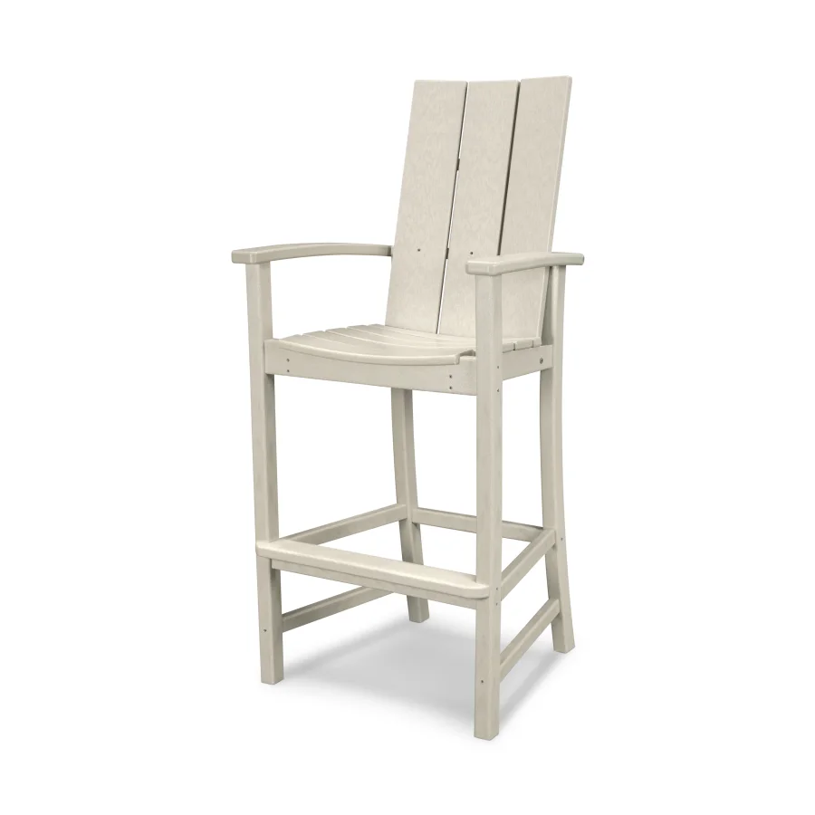 POLYWOOD Modern Adirondack Bar Chair in Sand