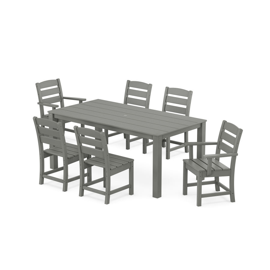 POLYWOOD Lakeside 7-Piece Parsons Dining Set in Slate Grey