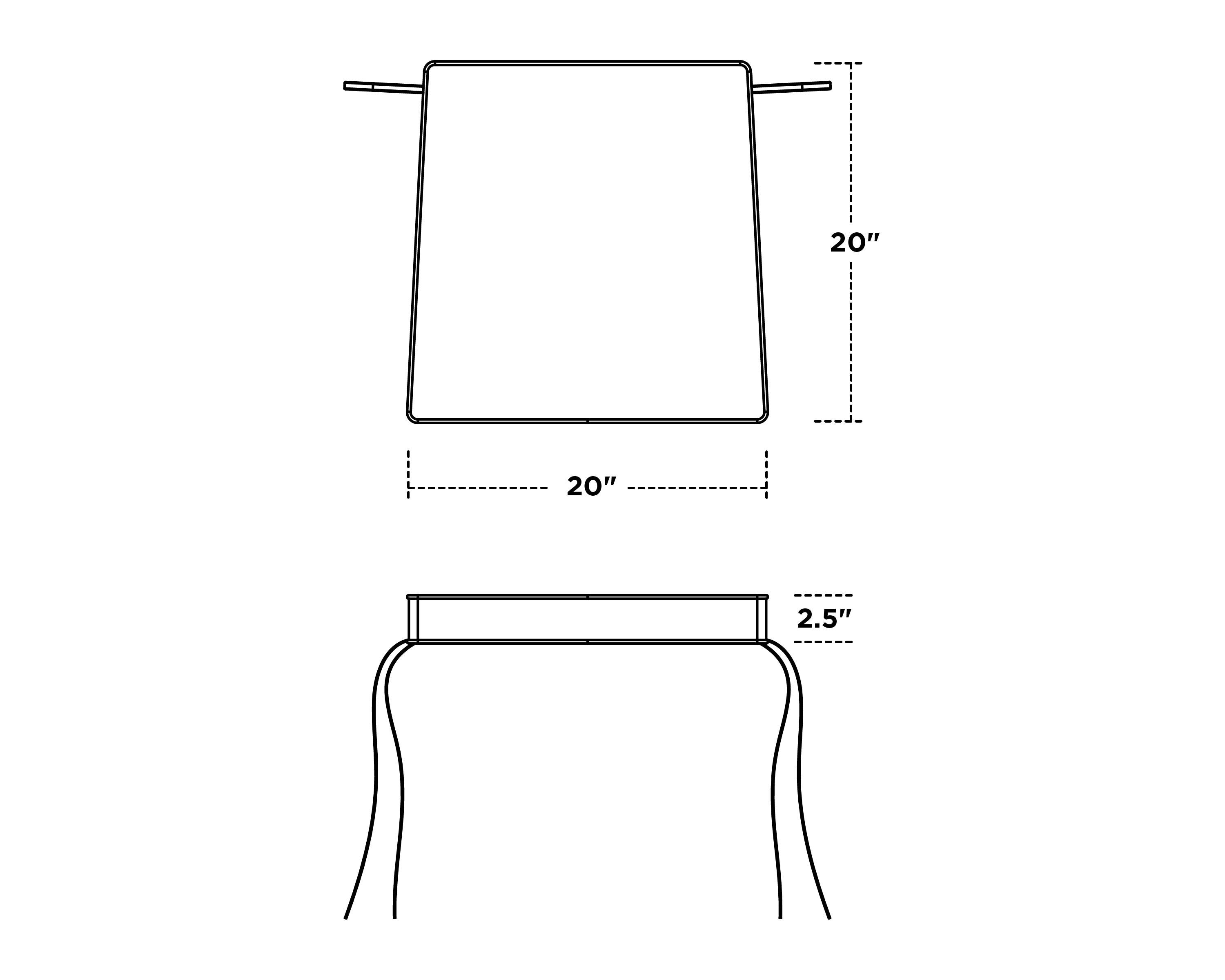 Dimensions for Chinoiserie Rocker Seat Cushion