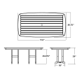 Thumbnail for Nautical 37" x 72" Dining Table