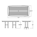Thumbnail for Nautical 37" x 72" Dining Table
