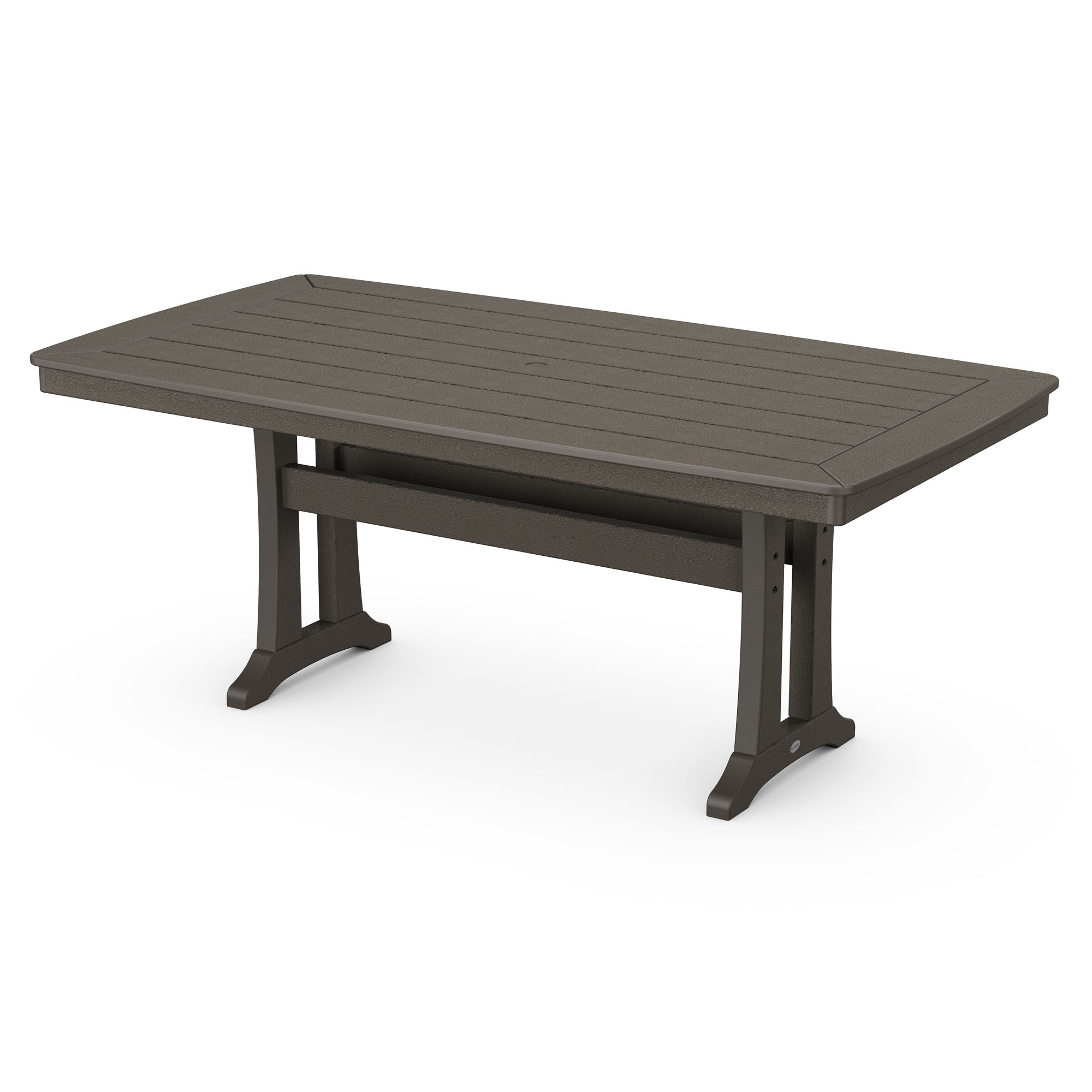 POLYWOOD® Nautical Trestle 38" x 73" Dining Table in Vintage Finish