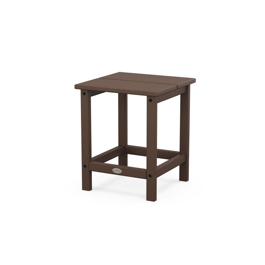 POLYWOOD Studio Square Side Table in Mahogany