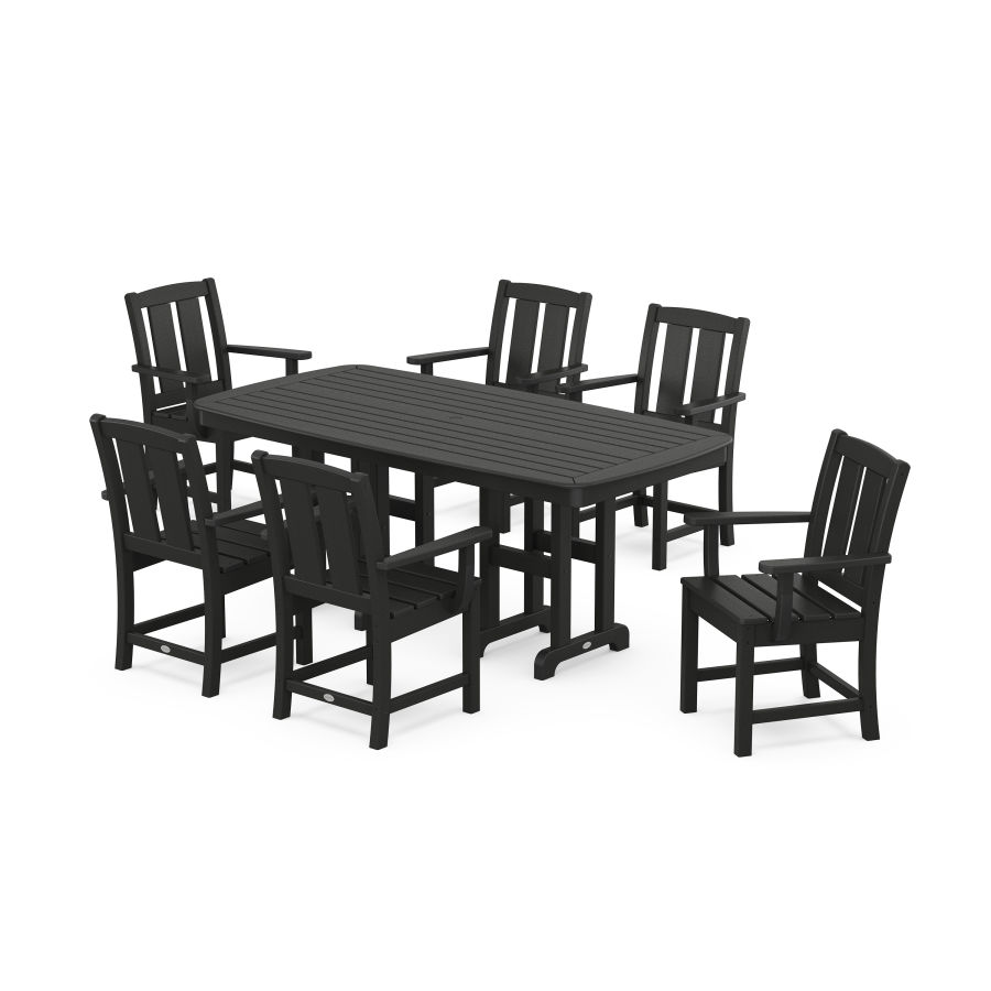POLYWOOD Mission Arm Chair 7-Piece Dining Set in Black