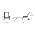 Thumbnail for Coastal Chaise with Wheels