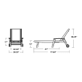 Thumbnail for Coastal Chaise with Wheels