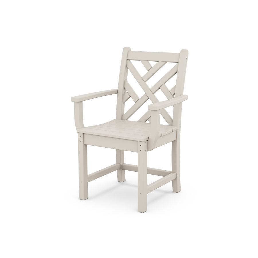 POLYWOOD Chippendale Dining Arm Chair in Sand