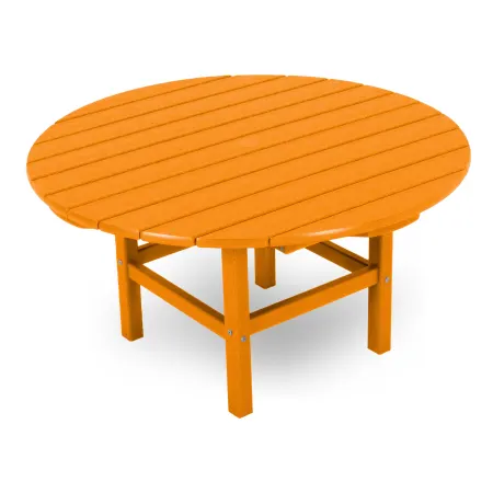 POLYWOOD Round 37" Conversation Table by Ivy Terrace in Tangerine