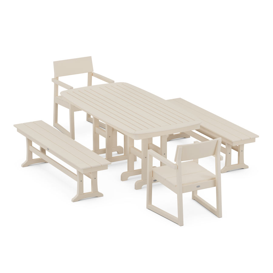 POLYWOOD EDGE 5-Piece Dining Set in Sand