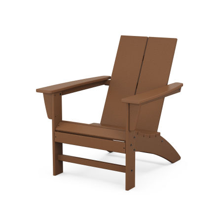 POLYWOOD Country Living Modern Adirondack Chair in Teak