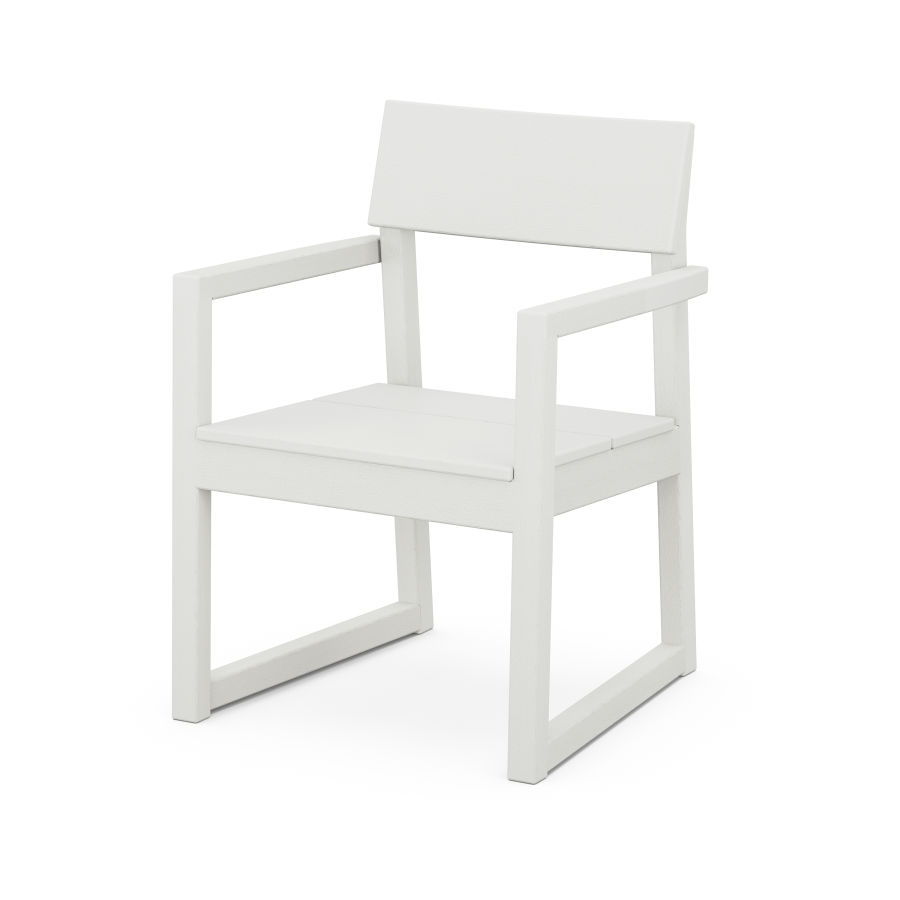 POLYWOOD EDGE Dining Arm Chair in Vintage White