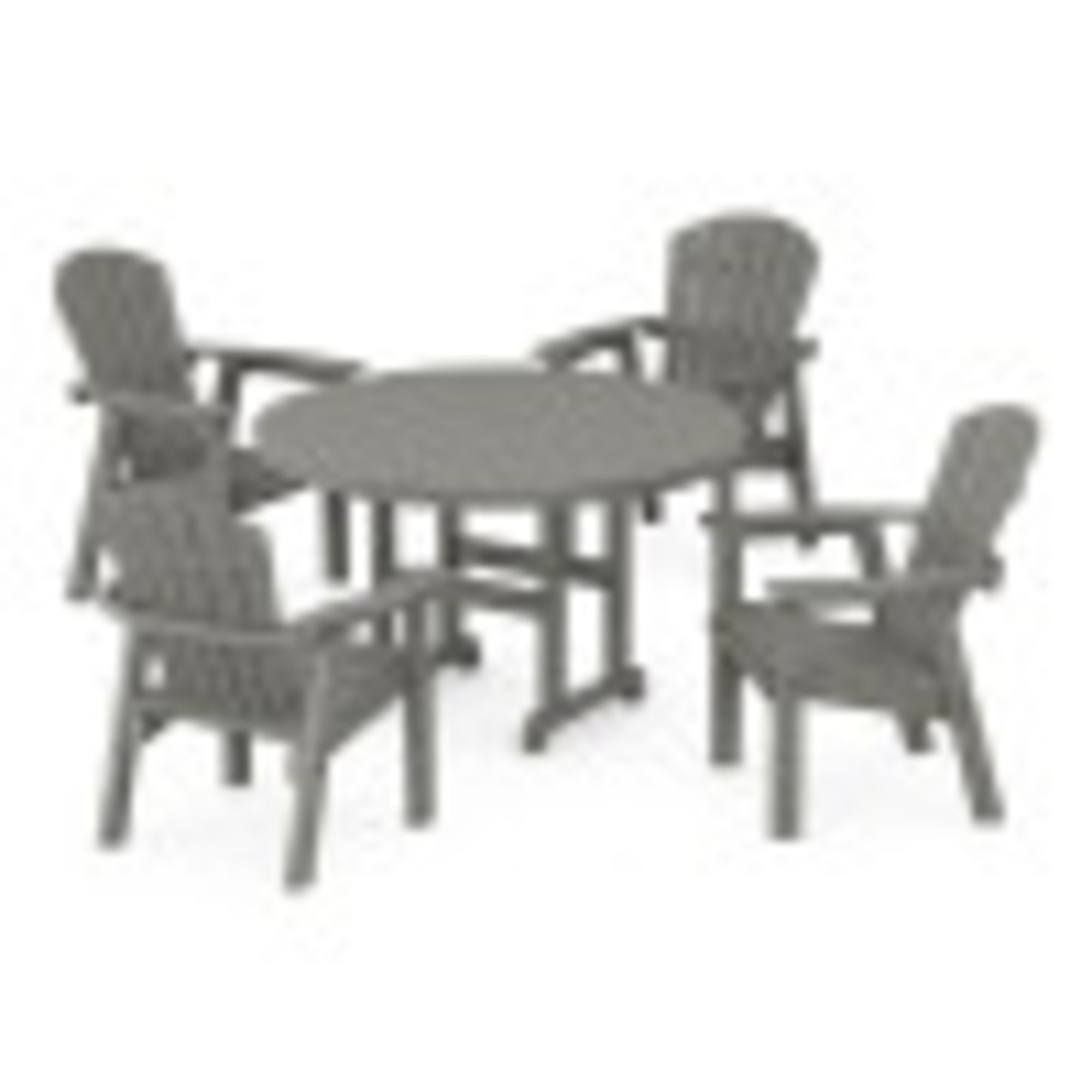 POLYWOOD® Seashell 5Piece Round Farmhouse Dining Set PWS13671