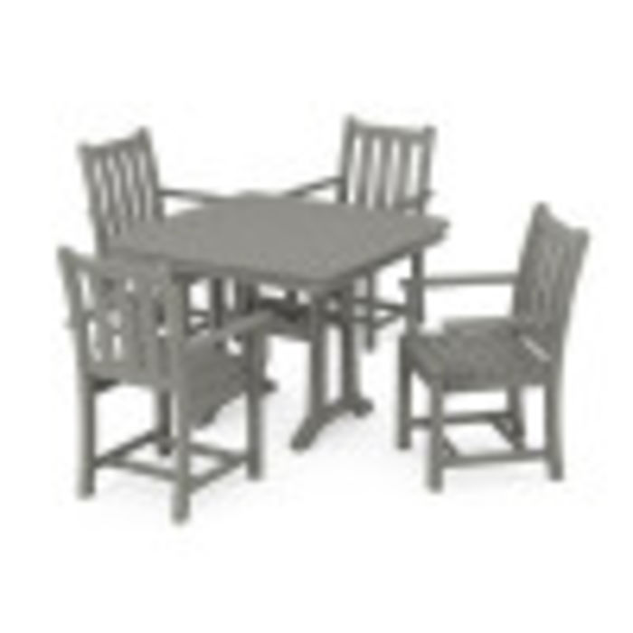 POLYWOOD Traditional Garden 5-Piece Dining Set with Trestle Legs