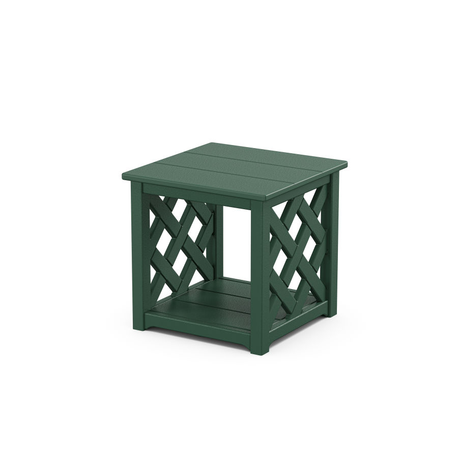 POLYWOOD Wovendale Accent Table in Green