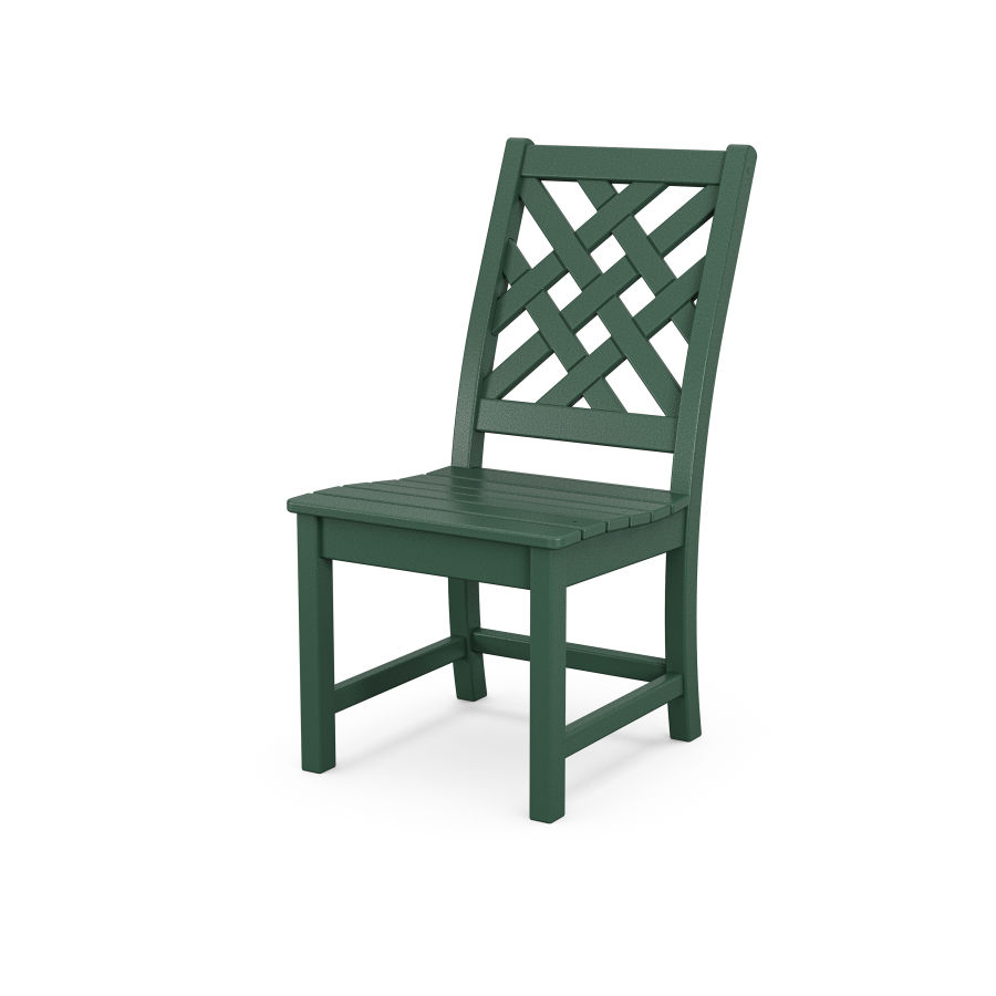 POLYWOOD Wovendale Dining Side Chair in Green