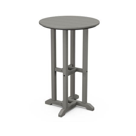 POLYWOOD 24" Round  Farmhouse Counter Bistro Table in Slate Grey / Slate Grey