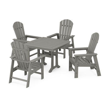 POLYWOOD South Beach 5-Piece Dining Set with Trestle Legs