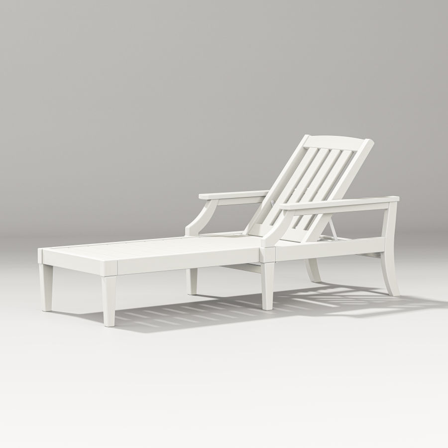 POLYWOOD Estate Chaise Lounge in Vintage White