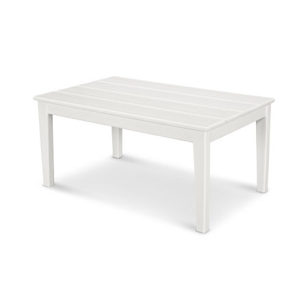 POLYWOOD Newport 22" x 36" Coffee Table in White