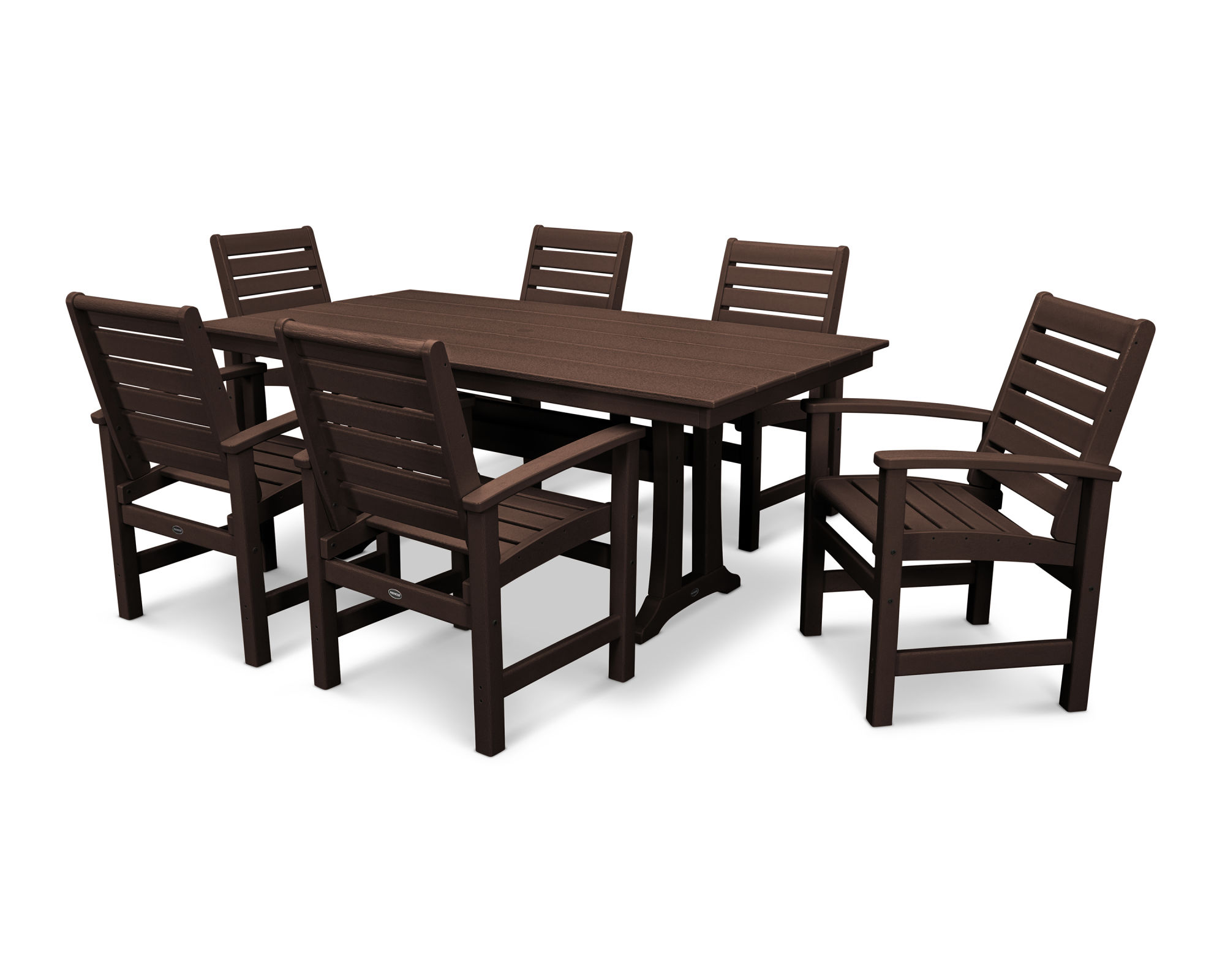 POLYWOOD® Signature 7Piece Farmhouse Trestle Dining Set PWS3331