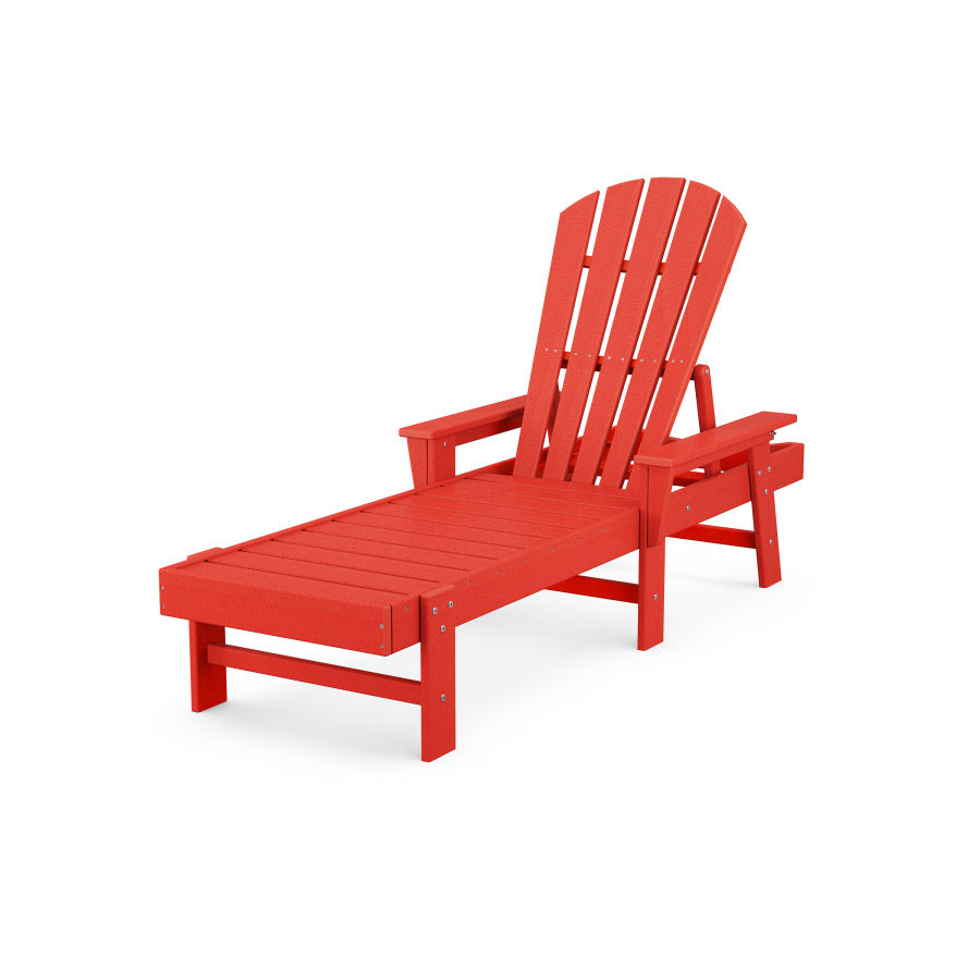 POLYWOOD South Beach Chaise in Sunset Red