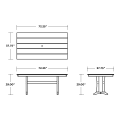 Thumbnail for Farmhouse Trestle 37" x 72" Dining Table