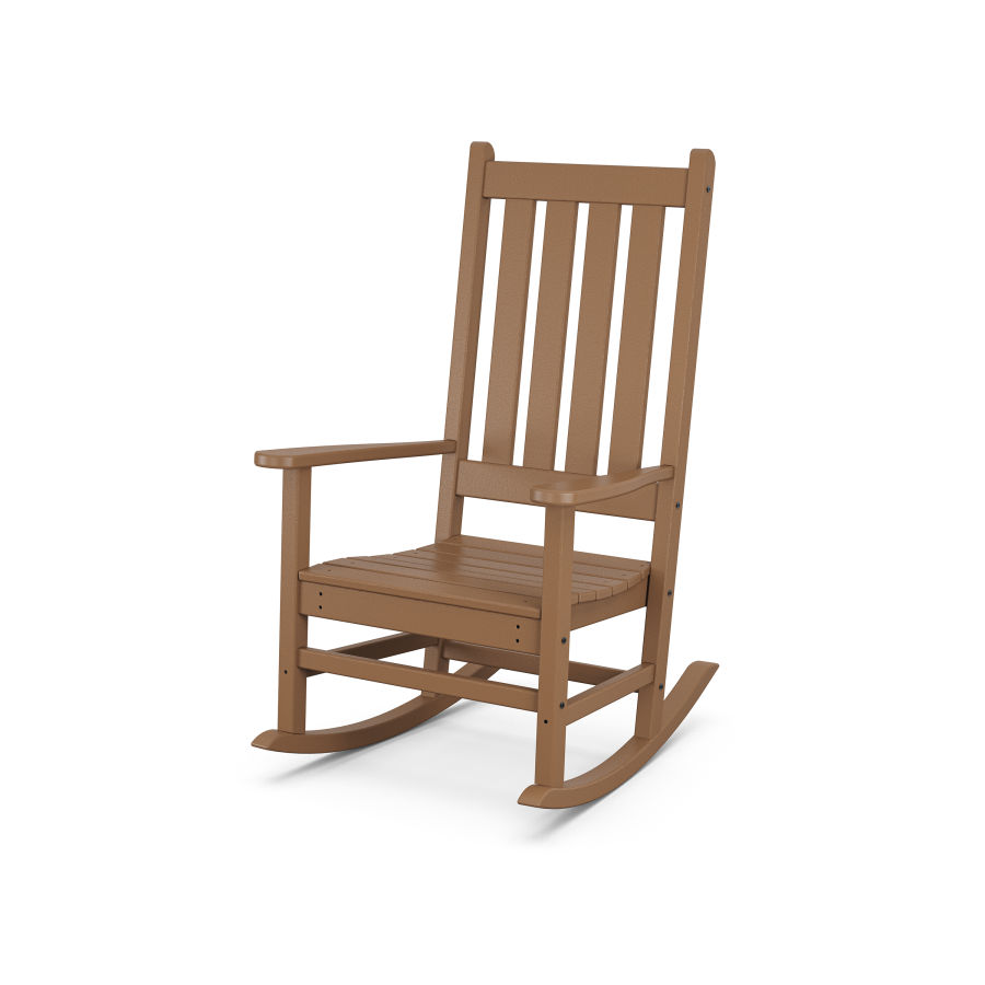 POLYWOOD Vineyard Porch Rocking Chair in Teak