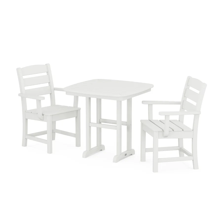 POLYWOOD Lakeside 3-Piece Dining Set in Vintage White