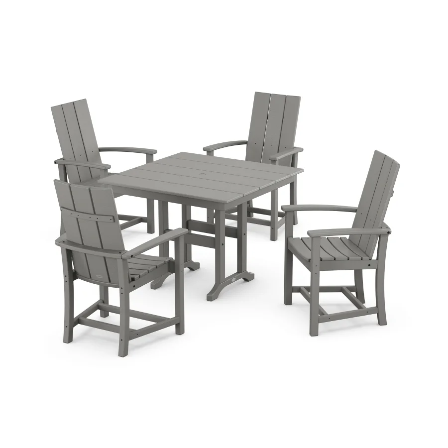 POLYWOOD Modern Adirondack 5-Piece Farmhouse Dining Set